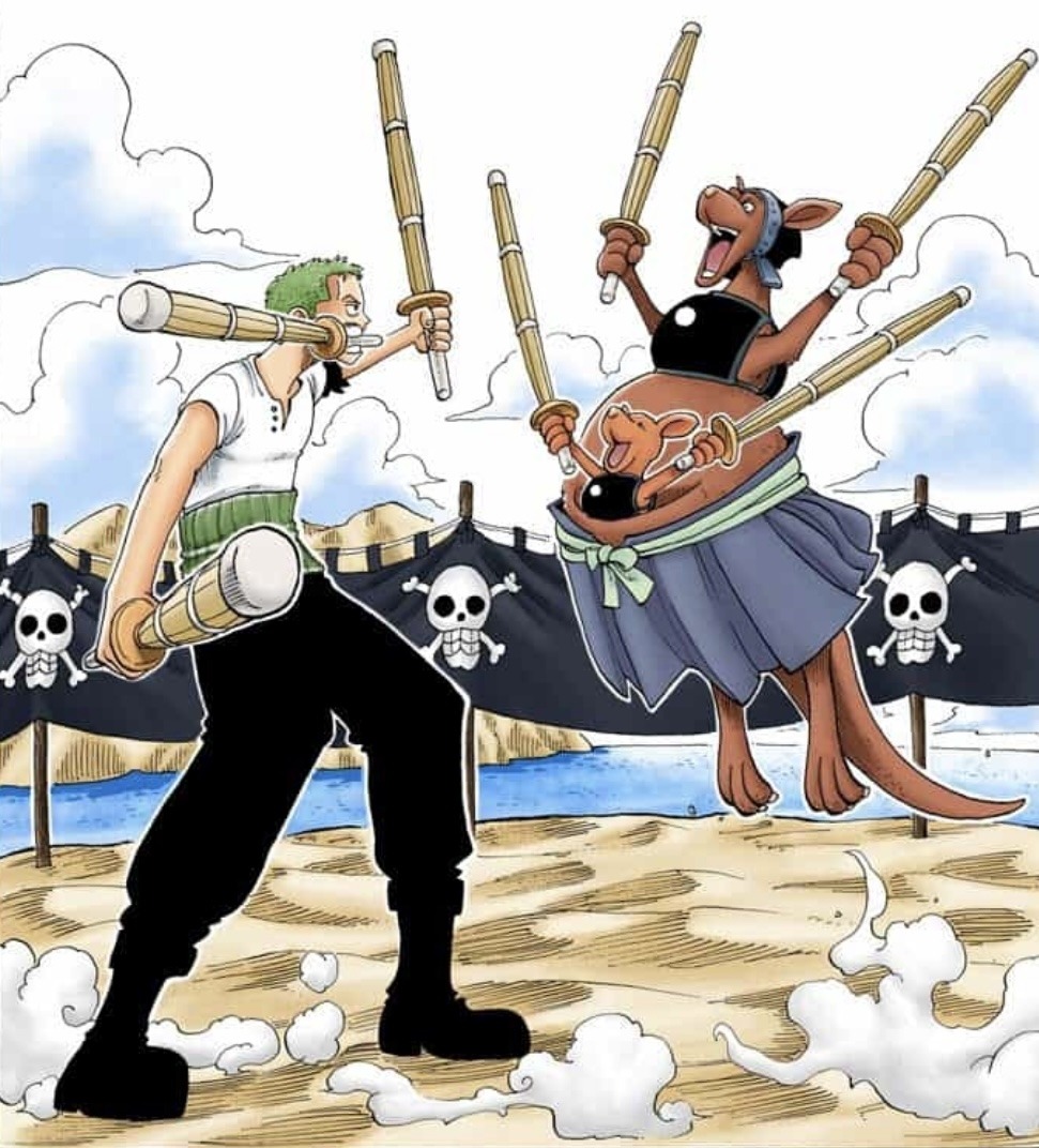 Vecchia copertina laterale di Zoro con il canguro