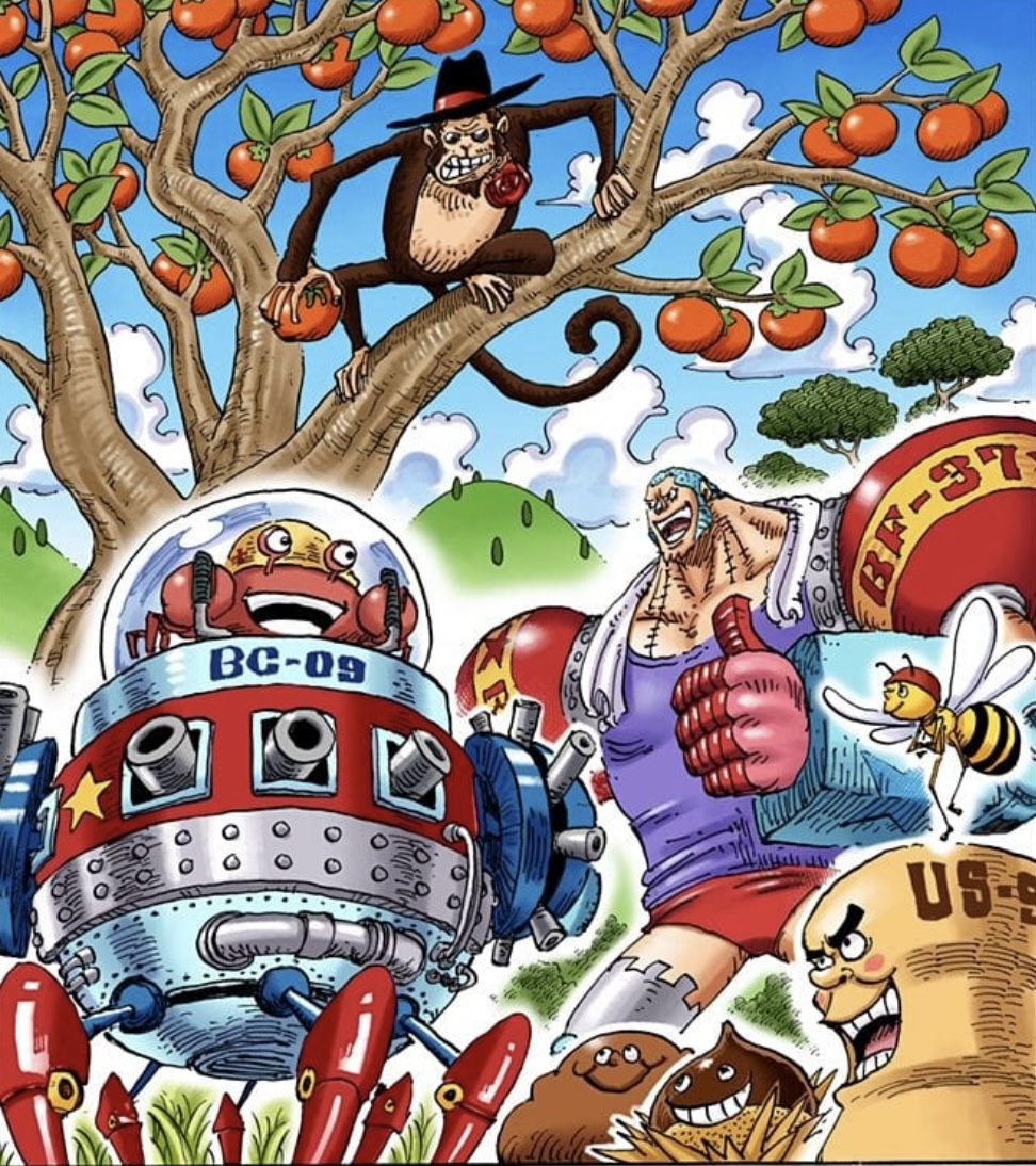 Affen-Krabbe-Schlacht Franky Roboter One Piece