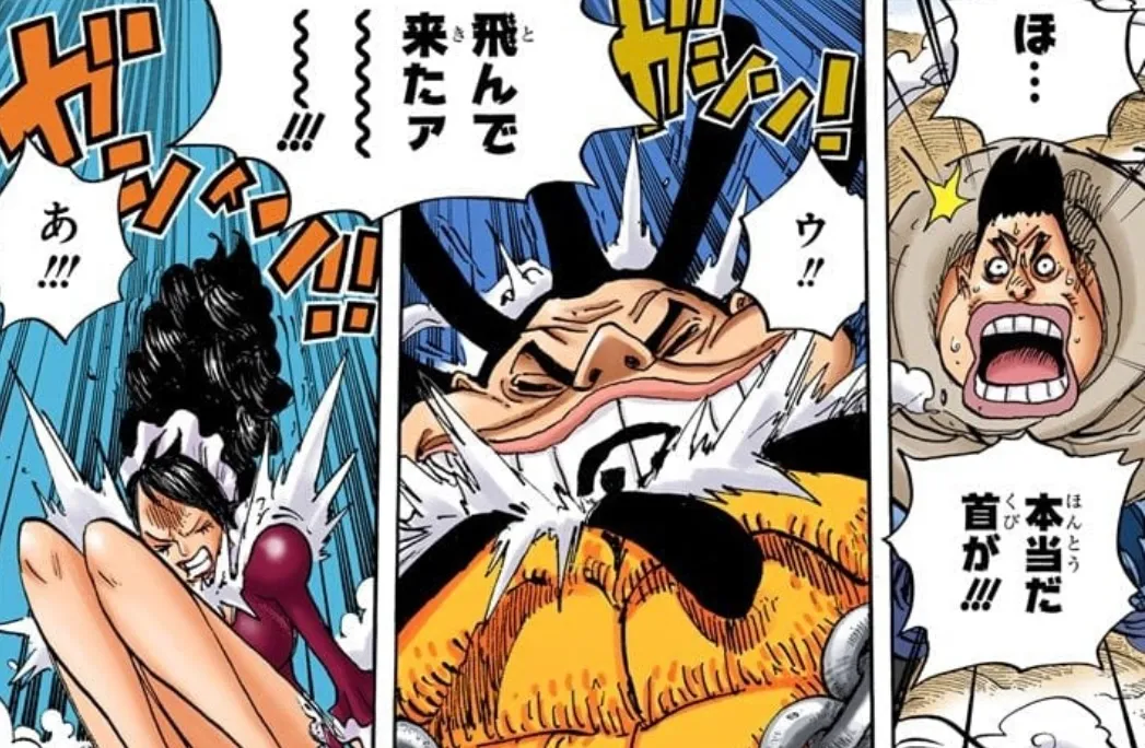 La scena della testa volante (One Piece Vol. 70)
