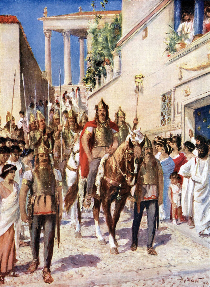 西ゴート族の王アラリック1世のアテナイ入城