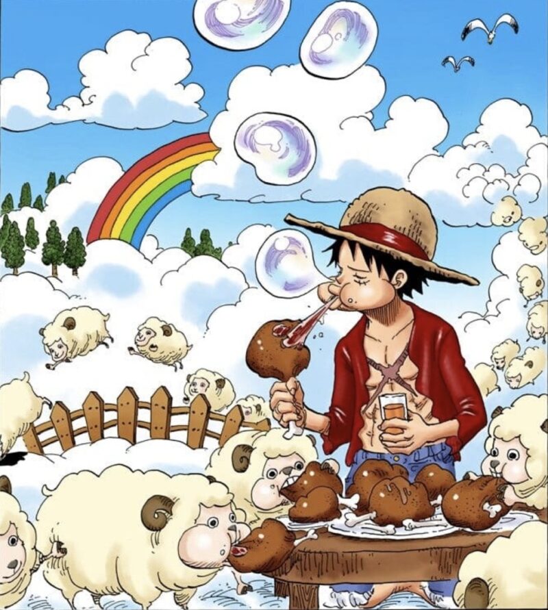 扉絵 ルフィ ひつじ 昼寝